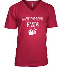 Load image into Gallery viewer, Wash Your Hands Coronacation V-Neck T-Shirt