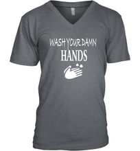 Load image into Gallery viewer, Wash Your Hands Coronacation V-Neck T-Shirt