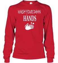 Load image into Gallery viewer, Wash Your Hands Coronacation Youth Long Sleeve