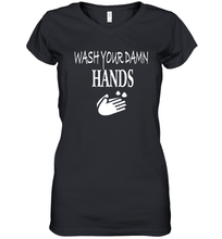 Load image into Gallery viewer, Wash Your Hands Coronacation Women's V-Neck T-Shirt