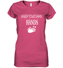 Load image into Gallery viewer, Wash Your Hands Coronacation Women's V-Neck T-Shirt