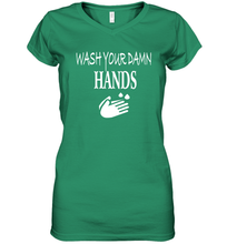 Load image into Gallery viewer, Wash Your Hands Coronacation Women's V-Neck T-Shirt