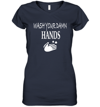 Load image into Gallery viewer, Wash Your Hands Coronacation Women's V-Neck T-Shirt