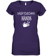 Load image into Gallery viewer, Wash Your Hands Coronacation Women's V-Neck T-Shirt
