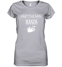 Load image into Gallery viewer, Wash Your Hands Coronacation Women's V-Neck T-Shirt